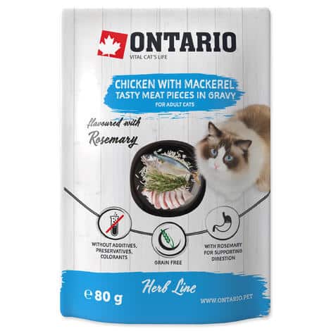 Ontario Cat Herb Chic & Mackarel 80G