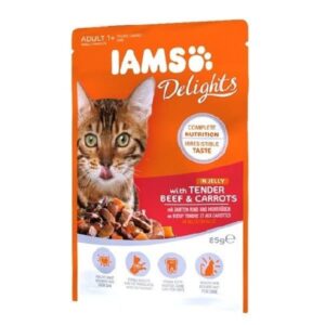 Iams Cat Pouch Beef/ Carrot 85Gr