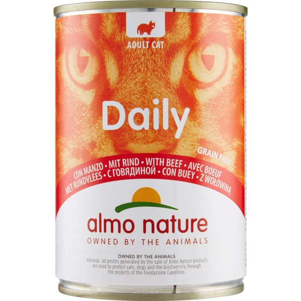 161 Almo Daily Menu Cat 400G Manzo