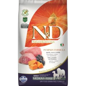 N&D Dog Dry Adult Med Max Lamb Blue 2.5K