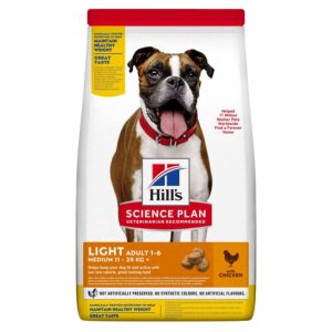 Hills Sp Adt Light Medium Chk 14Kg