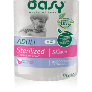 Oasy Cat Pouch Ster Salm Chunks 85Gr