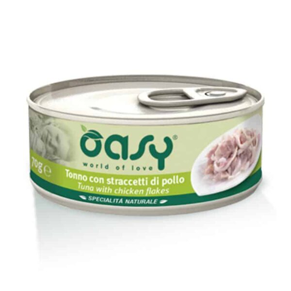 Oasy Cat Tin Natural Ton Strac Pollo 70G