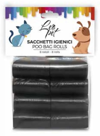 Leo Pet Poop Bags Black 8 X 20Pcs