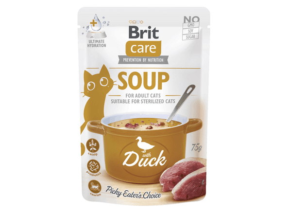 Brit Cat Soup Duck 75G