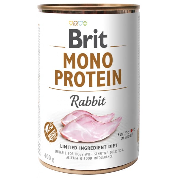 Brit Dog Wet Mono Rabbit 400G