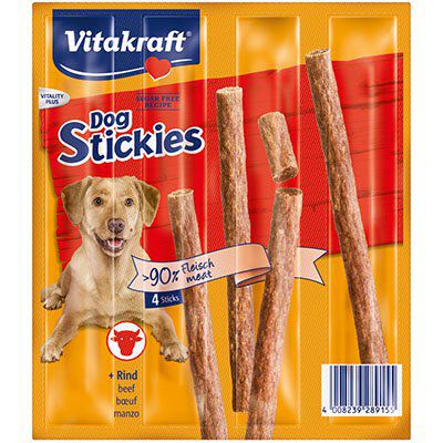 Dog Stickies Red Beef X 4 44G