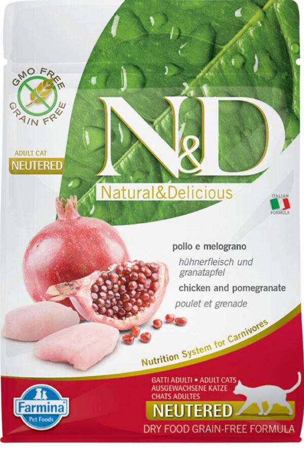 N&D Cat Dry Neutered Chick+Pom - 300Gr