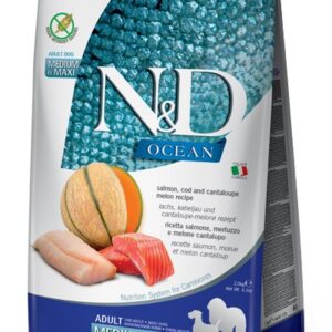 N&D Dog Dry Adult Med Max Salmon/Cod12Kg