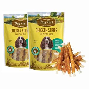 Rawhide Stick Twined By Chicken 90G X10