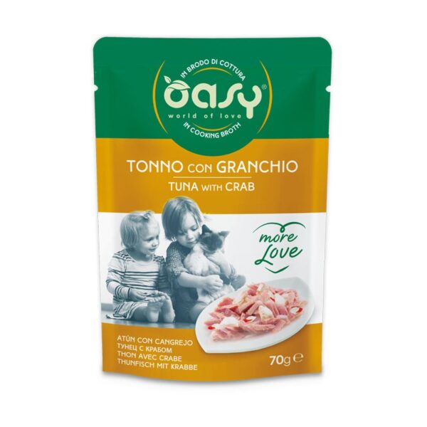 Oasy Cat Pouch Love Tonno Granchio 70 Gr