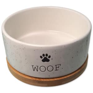 Woof Bowl With Bamboo Stand M