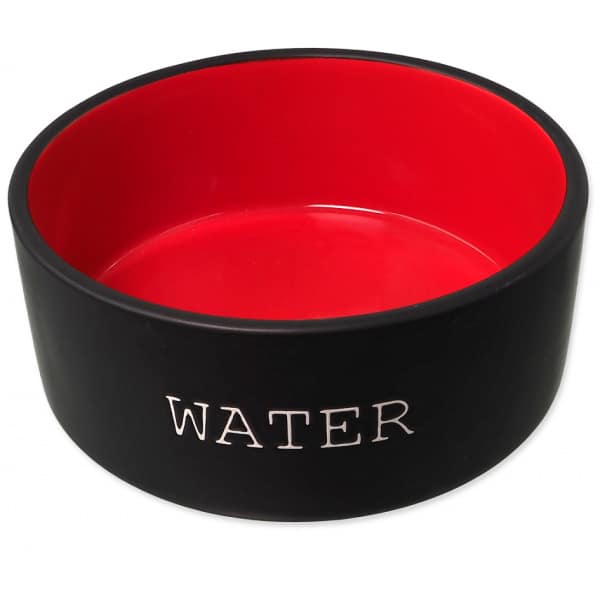 Black & Red Water Bowl S