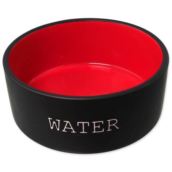 Black & Red Water Bowl M