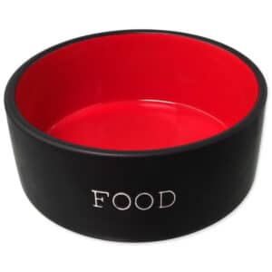 Black & Red Food Bowl M
