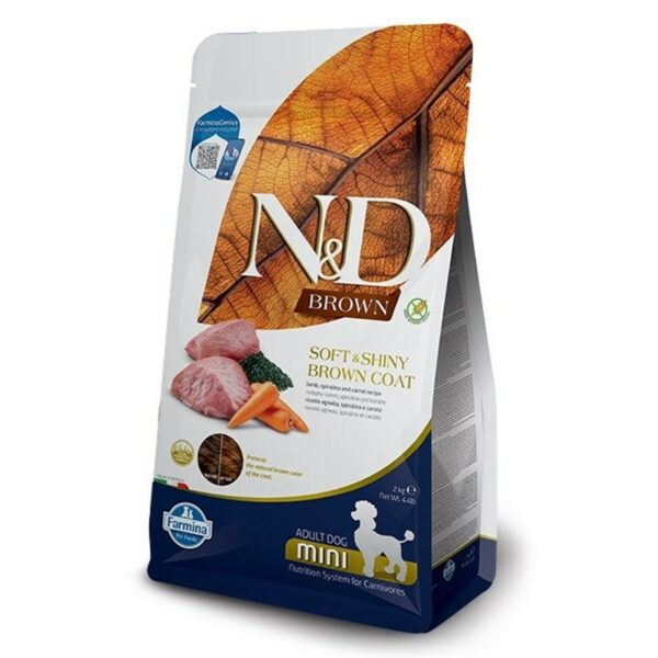 N&D Dog Dry Adult Mini Lamb Brown 2Kg