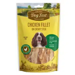 Dried Chicken On A Rawhide Stick 90G X10