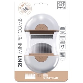 Mp 2 In 1 Mini Pet Comb Brown
