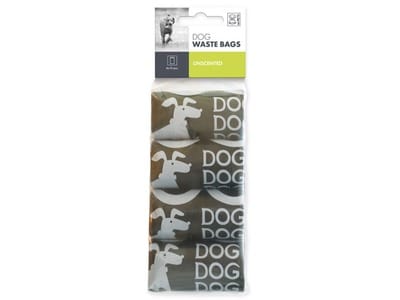 M-Pets Dog Bags Unscented Black 4 Rolls