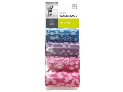 M-Pets Dog Bags Unscented 4 Rolls