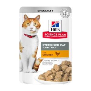 HILLS CAT ADULT STERILISED CHICKEN POUCH